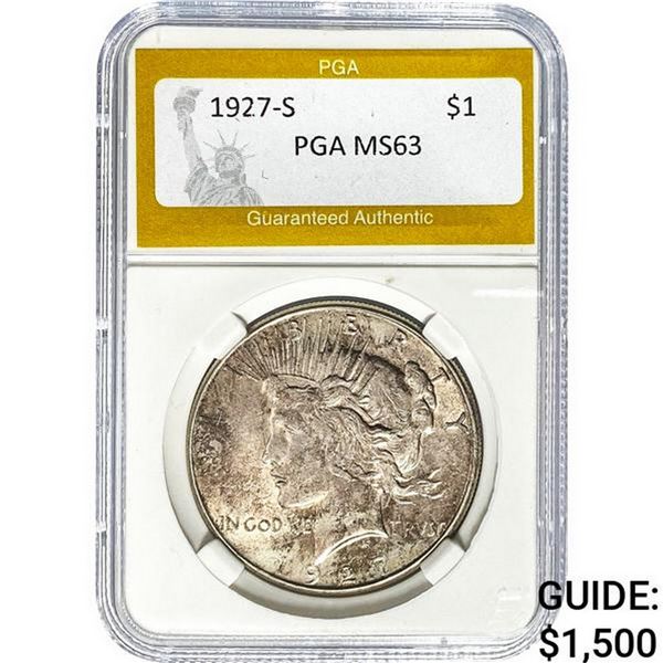 1927-S Peace Dollar PGA MS63