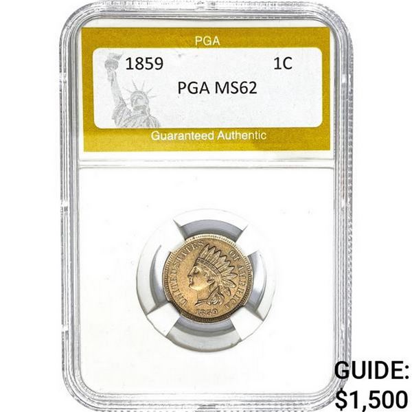 1859 Indian Head Cent PGA MS62