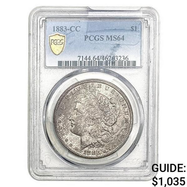 1883-CC Morgan Silver Dollar PCGS MS64