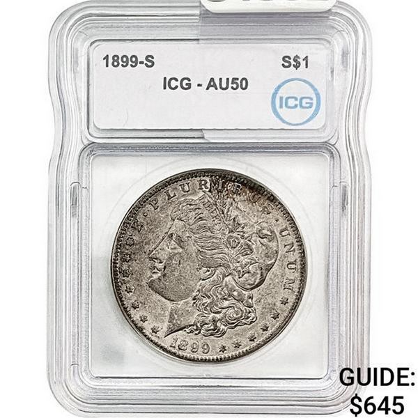 1899-S Morgan Silver Dollar ICG AU50