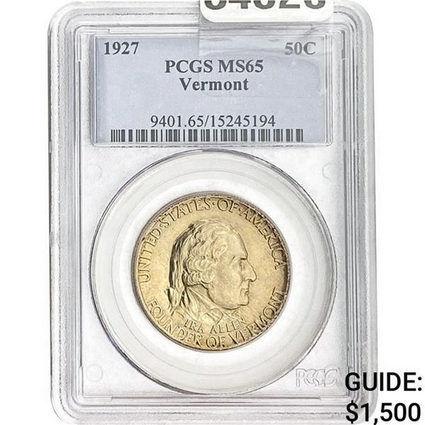 1927 Vermont Half Dollar PCGS MS65