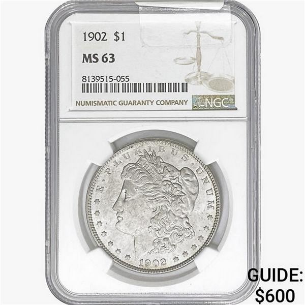 1902 Morgan Silver Dollar NGC MS63