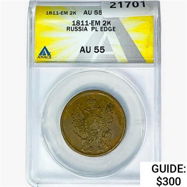 1811-EM 2K Russia PL Edge ANACS AU55