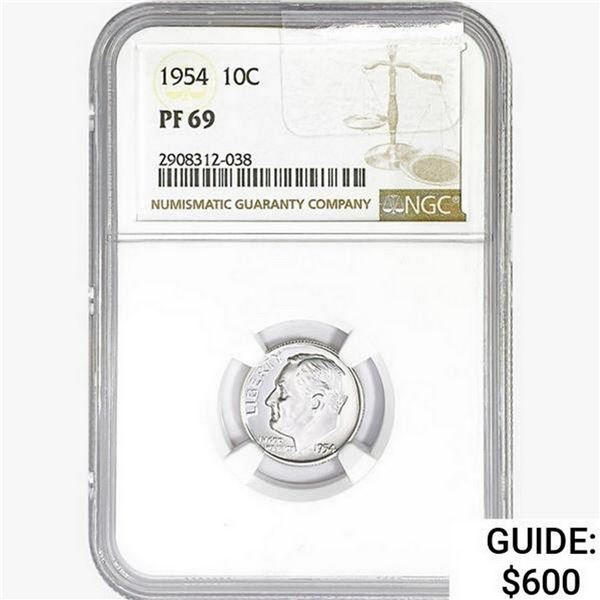 1954 Roosevelt Dime NGC PF69