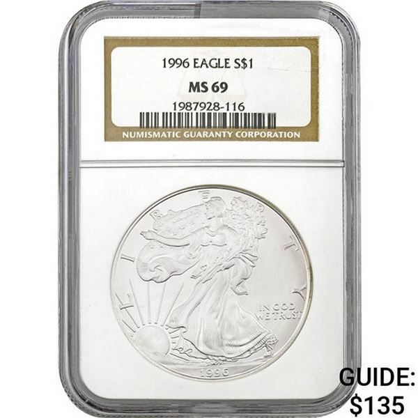 1996 American Silver Eagle NGC MS69