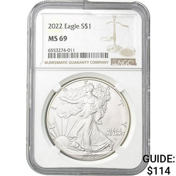 2022 American Silver Eagle NGC MS69