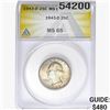 1943-D Washington Silver Quarter ANACS MS65