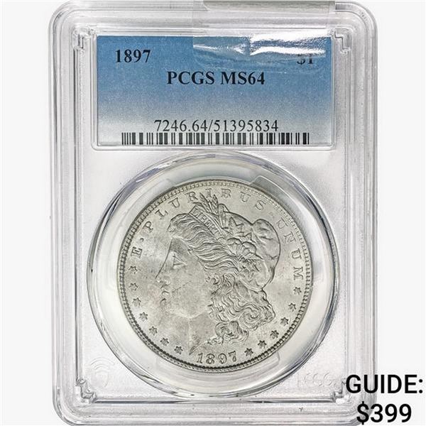 1897 Morgan Silver Dollar PCGS MS64