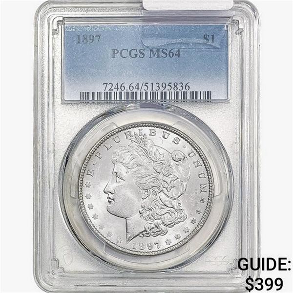 1897 Morgan Silver Dollar PCGS MS64