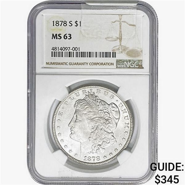 1878-S Morgan Silver Dollar NGC MS63