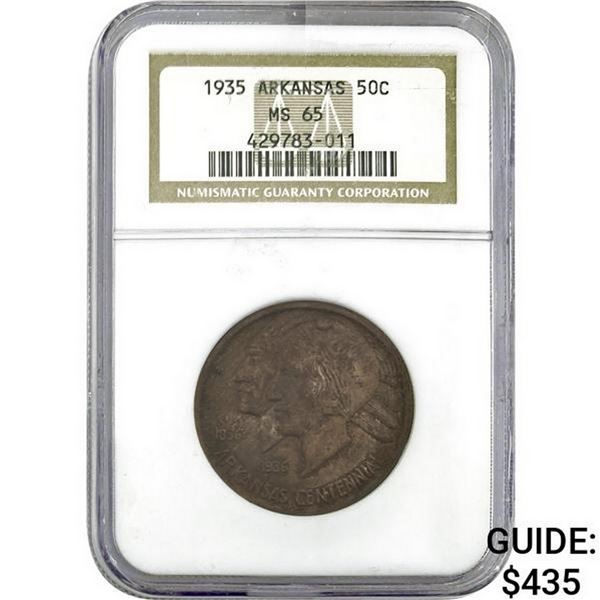 1935 Arkansas 50C NGC MS65