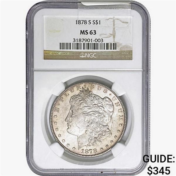 1878-S Morgan Silver Dollar NGC MS63