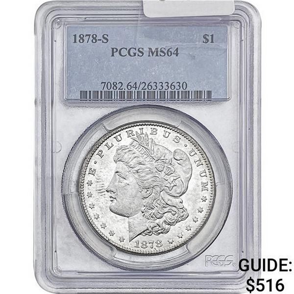 1878-S Morgan Silver Dollar PCGS MS64