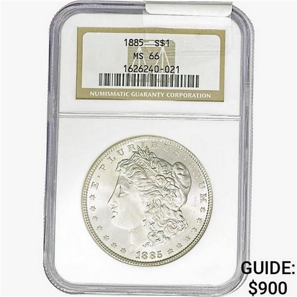 1885 Morgan Silver Dollar NGC MS66