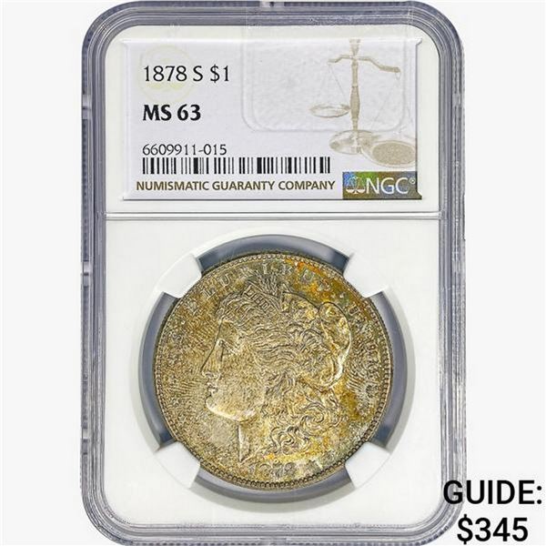 1878-S Morgan Silver Dollar NGC MS63