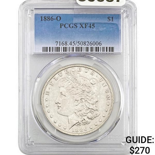 1886-O Morgan Silver Dollar PCGS XF45