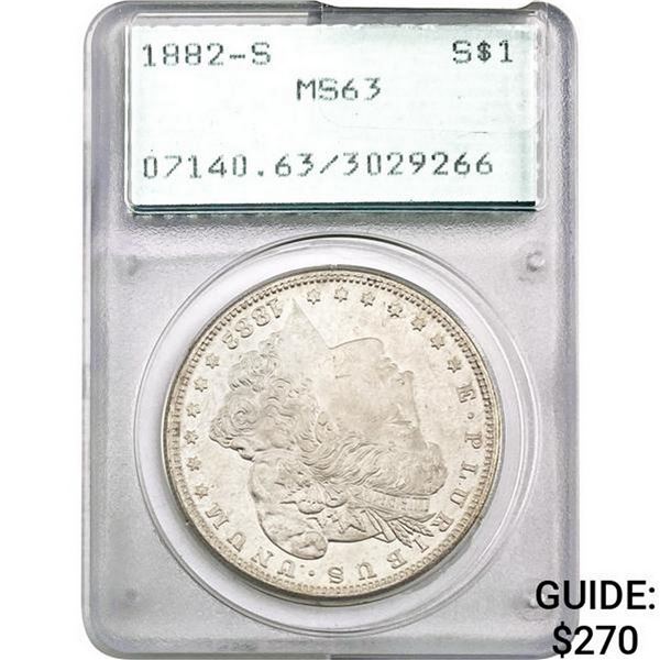 1882-S Morgan Silver Dollar PCGS MS63