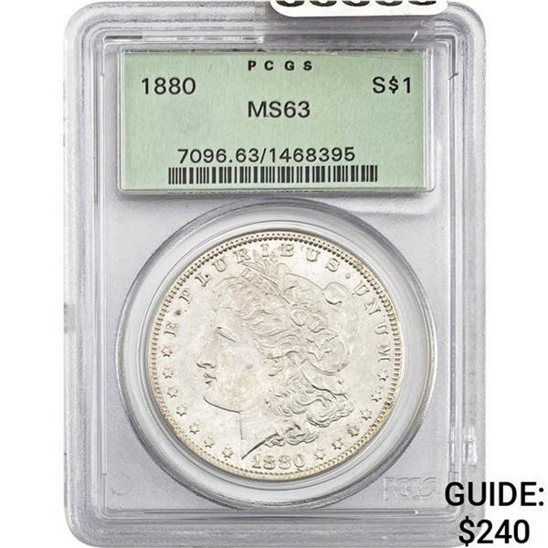 1880 Morgan Silver Dollar PCGS MS63
