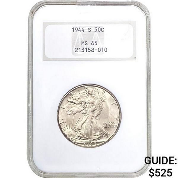 1944-S Walking Liberty Half Dollar MS65
