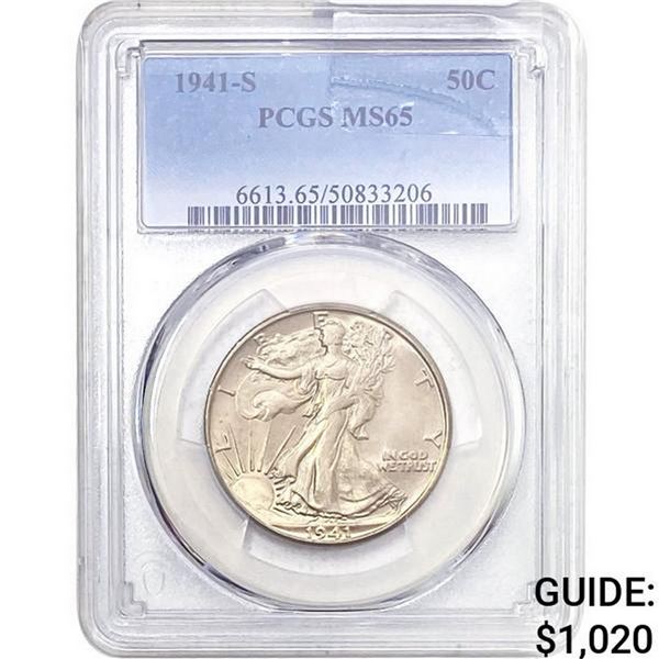 1941-S Walking Liberty Half Dollar PCGS MS65