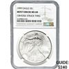 Image 1 : 1999 Eagle S$1 NGC Mint Error MS68