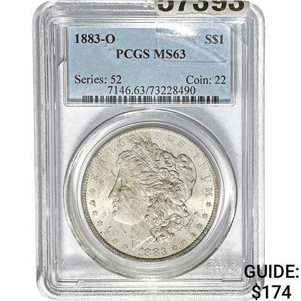 1883-O Morgan Silver Dollar PCGS MS63