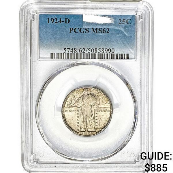 1924-D Standing Liberty Quarter PCGS MS62