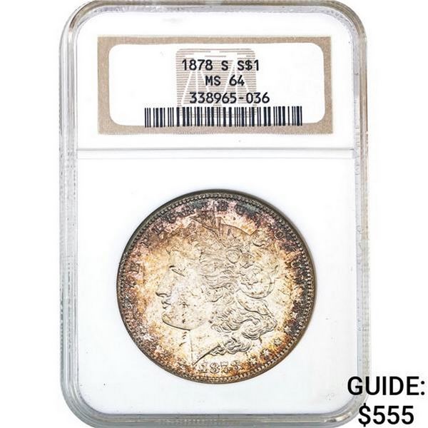 1878-S Morgan Silver Dollar NGC MS64