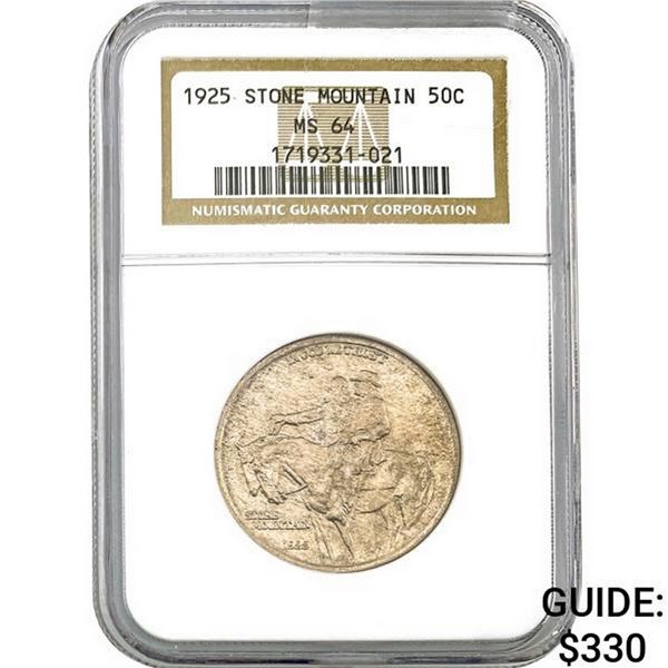 1925 Stone Mountain 50C NGC MS64