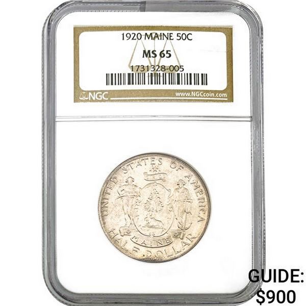 1920 Maine 50C NGC MS65