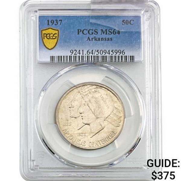 1937 Arkansas Half Dollar PCGS MS64