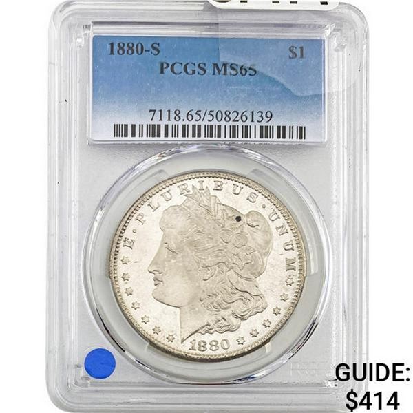 1880-S Morgan Silver Dollar PCGS MS65