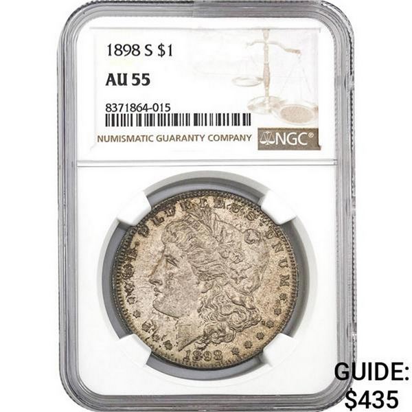 1898-S Morgan Silver Dollar NGC AU55