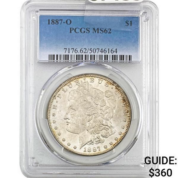 1887-O Morgan Silver Dollar PCGS MS62