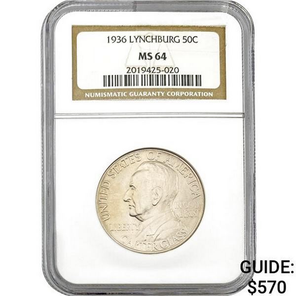 1936 Lynchburg 50C NGC MS64