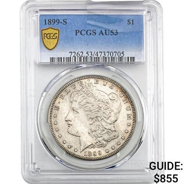 1899-S Morgan Silver Dollar PCGS AU53