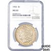 Image 1 : 1902 Morgan Silver Dollar NGC MS63