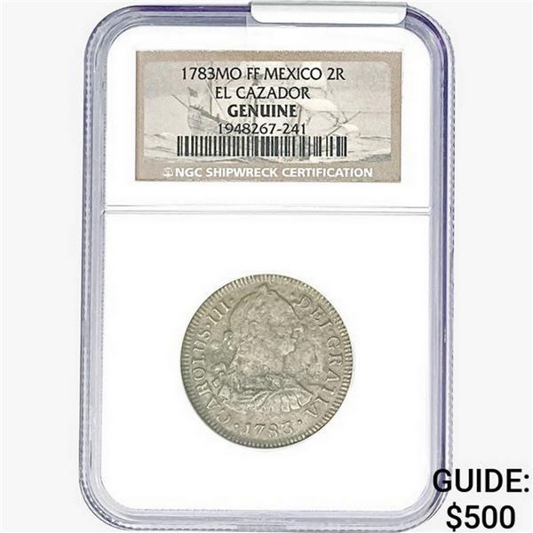 1783 Mexico 2R El Cazador NGC Genuine