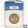 1938-D Walking Liberty Half Dollar ANACS F12