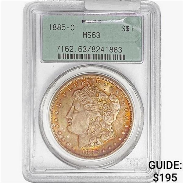 1885-O Morgan Silver Dollar PCGS MS63