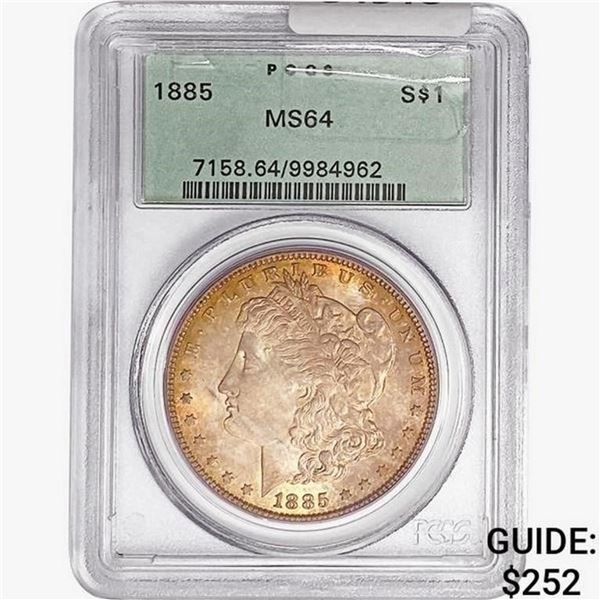 1885 Morgan Silver Dollar PCGS MS64