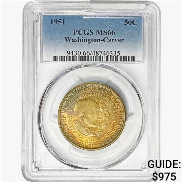 1951 Washington Carver Half Dollar PCGS MS66