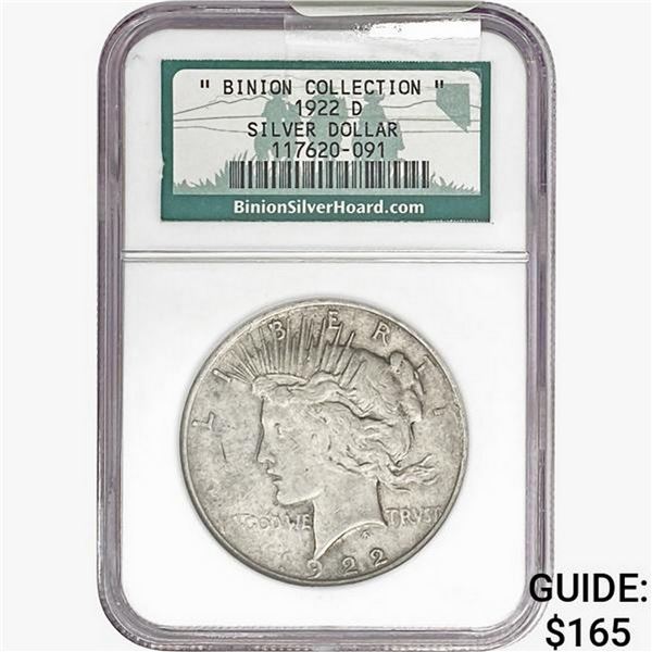 1922-D Silver Peace Dollar NGC BU