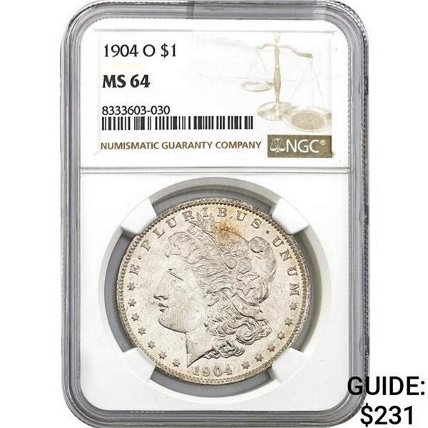 1904-O Morgan Silver Dollar NGC MS64
