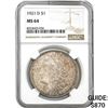 Image 1 : 1921-D Morgan Silver Dollar NGC MS64