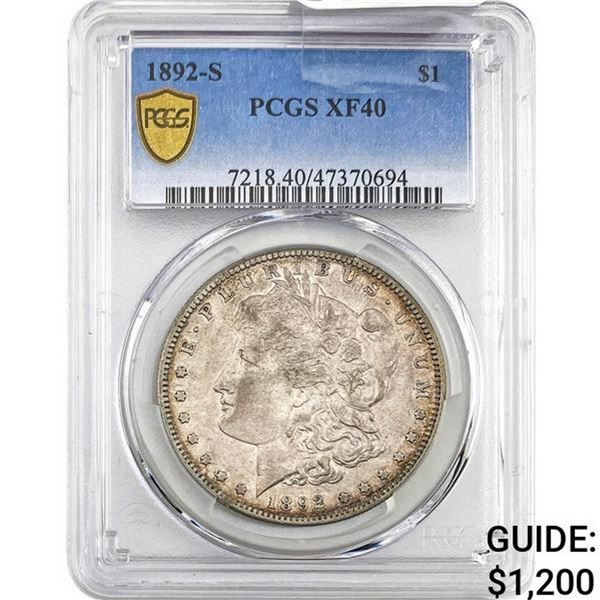 1892-S Morgan Silver Dollar PCGS XF40