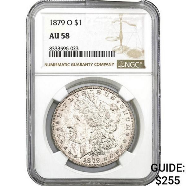 1879-O Morgan Silver Dollar NGC AU58