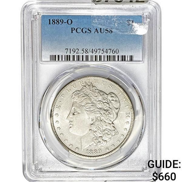 1889-O Morgan Silver Dollar PCGS AU58 58