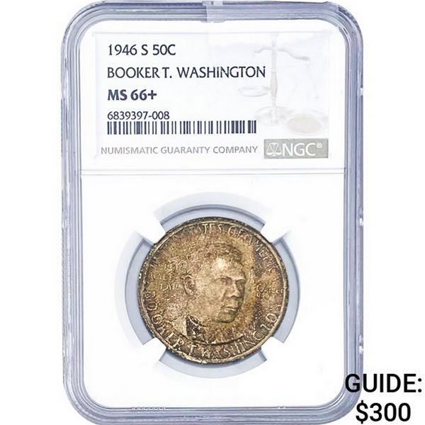 1946-S Booker T. Washington 50C NGC MS66+