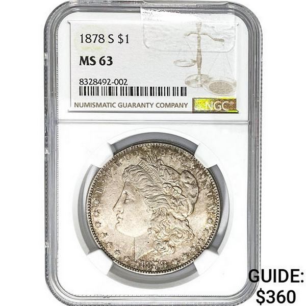 1878-S Morgan Silver Dollar NGC MS63